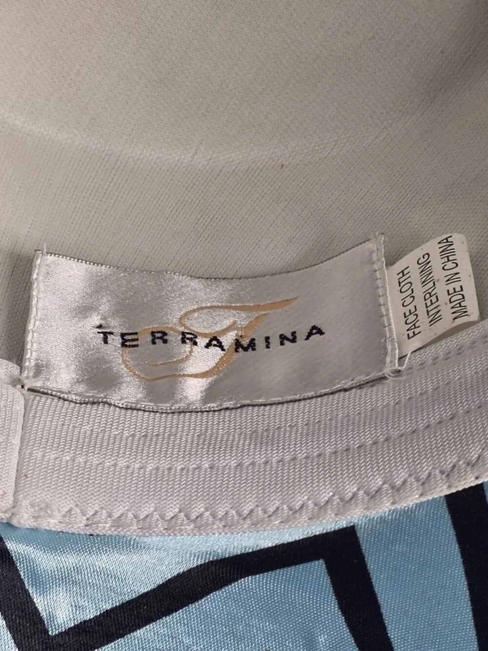 Terramina Chevron Patterned Wide Brim Hat With Rosette Accent XL